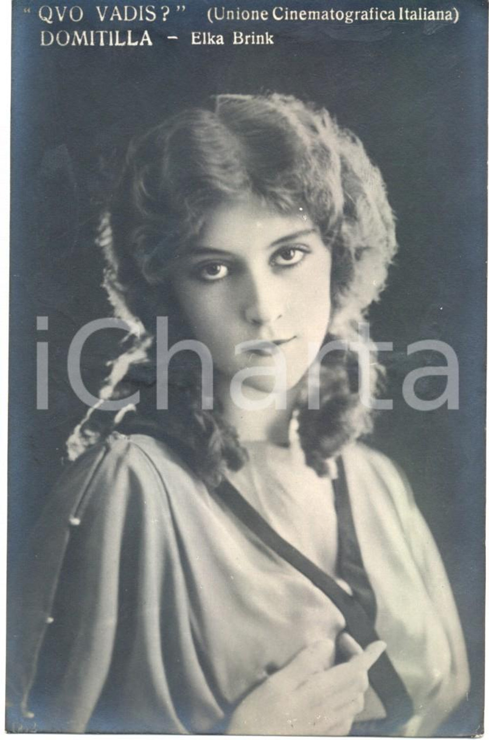 Cartolina originale da collezione 1925 CINEMA Elga BRINK nel ruolo di DOMITILLA in QUO VADIS? *Cartolina FP NV 1