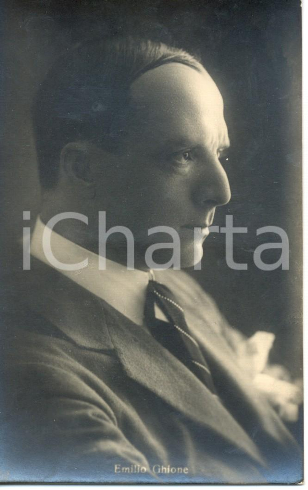 Cartolina originale da collezione 1915 ca CINEMA Emilio GHIONE Ritratto fotografico attore Cartolina FP NV 1