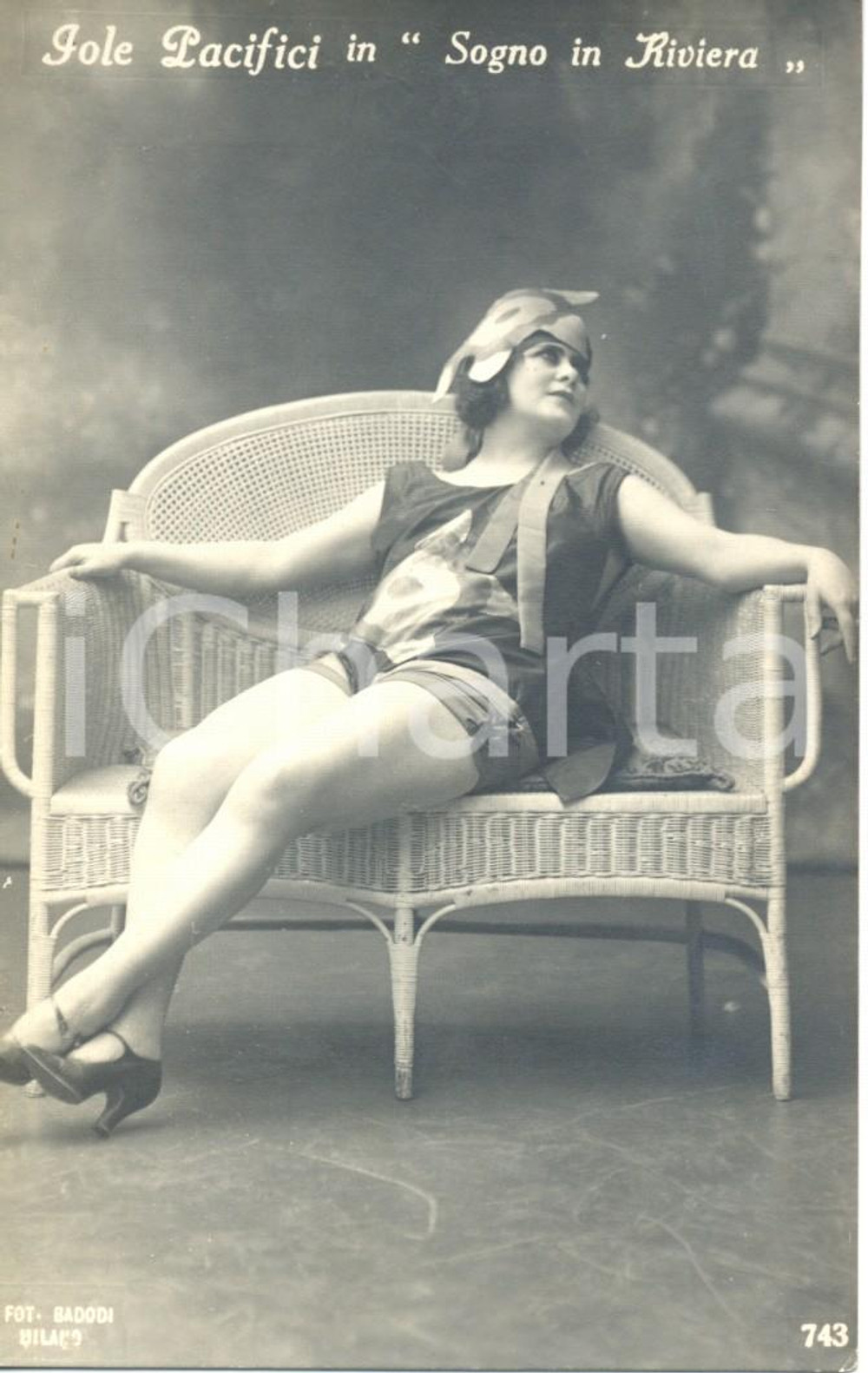 Cartolina originale da collezione 1915 TEATRO Jole PACIFICI attrice operetta SOGNO IN RIVIERA *Cartolina FP NV 1