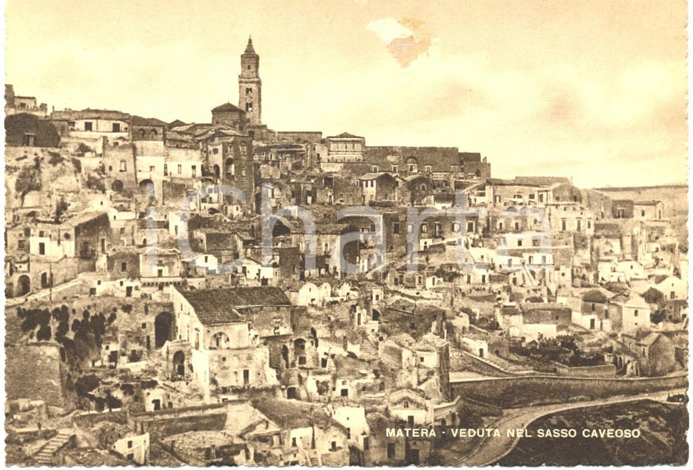 Cartolina originale da collezione 1940 ca MATERA Scorcio dell interno del SASSO CAVEOSO Cartolina FG NV 1