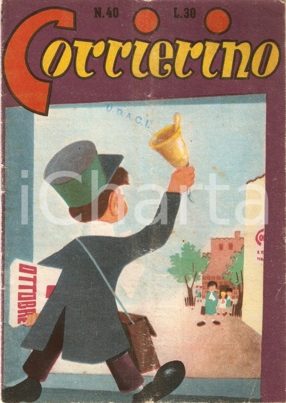 Giornale, rivista storica 1954 CORRIERINO Numero 40 Lo sportivetto di Remo PASCUCCI Rivista Ed. GARZANTI 1