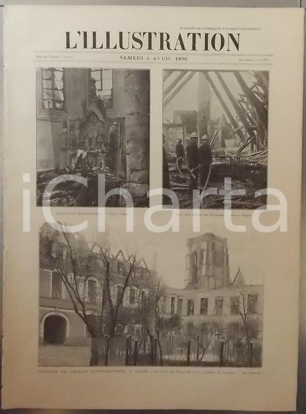 Giornale, rivista storica 1896 PARIS L'ILLUSTRATION Année 54 n° 2771 Excursion à la MER MORTE *Revue 1
