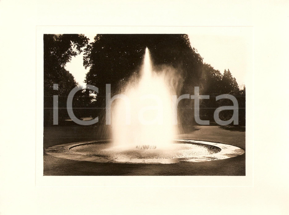 Fotografia d'epoca originale 1940 ca VERBANIA INTRA Villa TARANTO Giardino botanico Fontana *Foto AUTENTICA 1