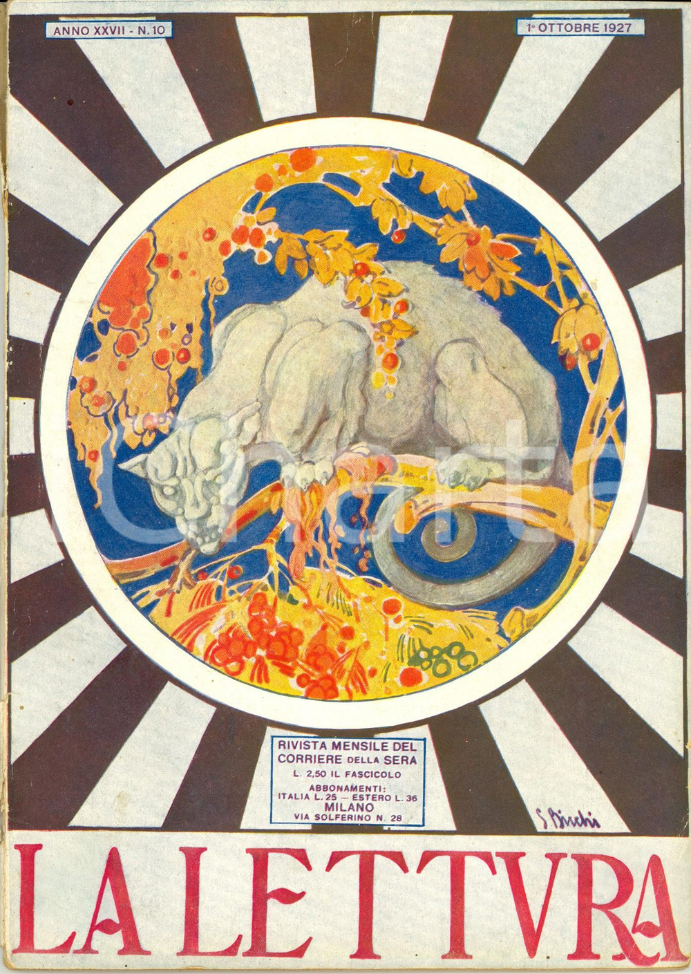 Giornale, rivista storica 1927 LA LETTURA Esposizione del teatro tedesco di MAGDEBURGO *Anno XXVII n°10 1