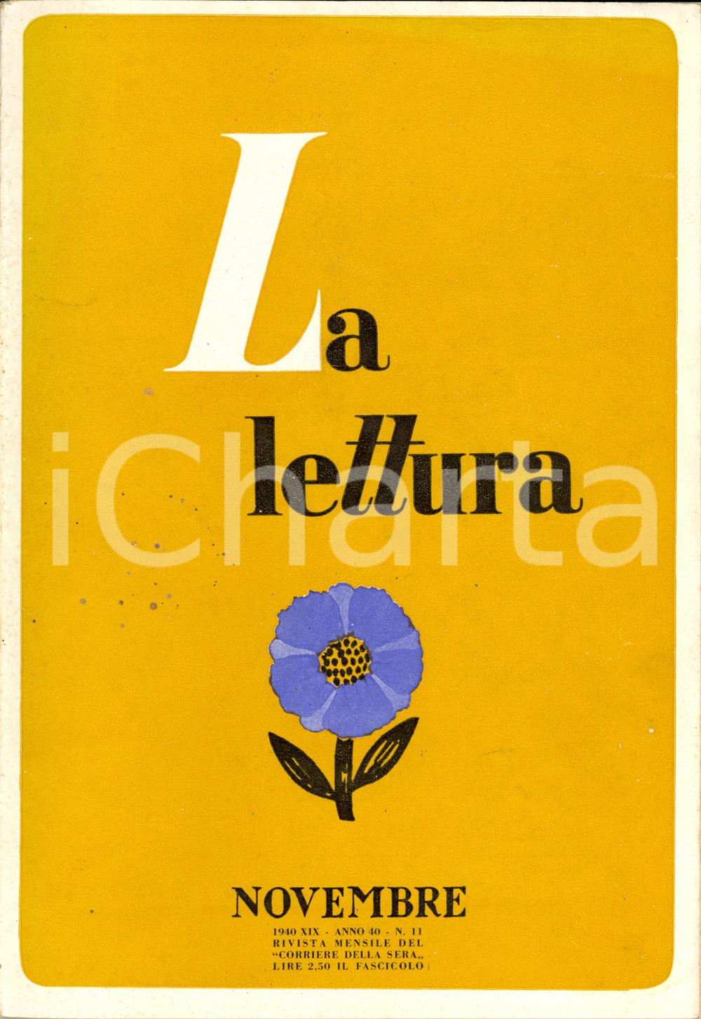 Giornale, rivista storica 1940 LA LETTURA Paracadutismo priorità italiana Rivista ILLUSTRATA Anno XL n°11 1