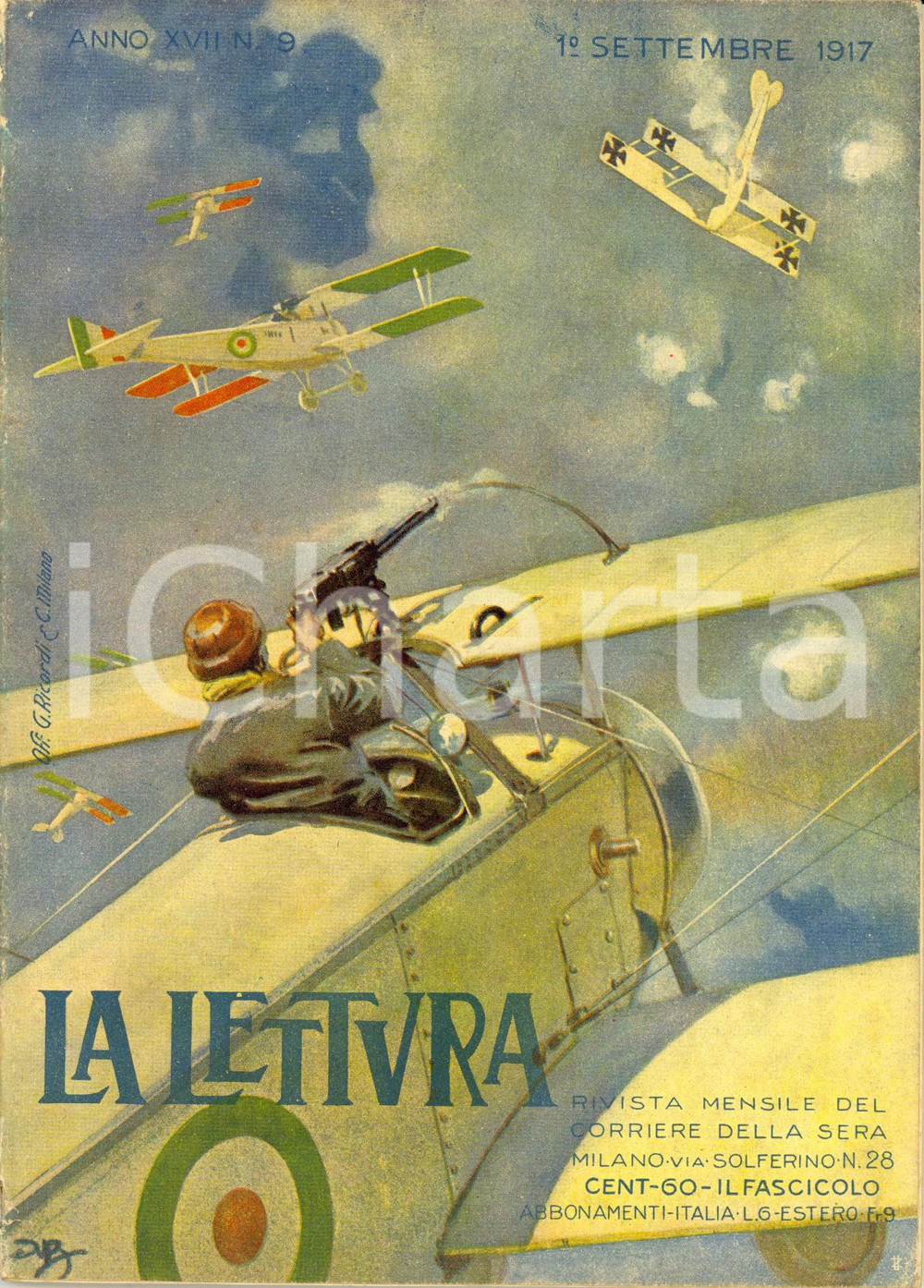 Giornale, rivista storica 1917 LA LETTURA Missione diplomatica GIOVANNI PRATI ILLUSTRATA Anno XVII n° 9 1