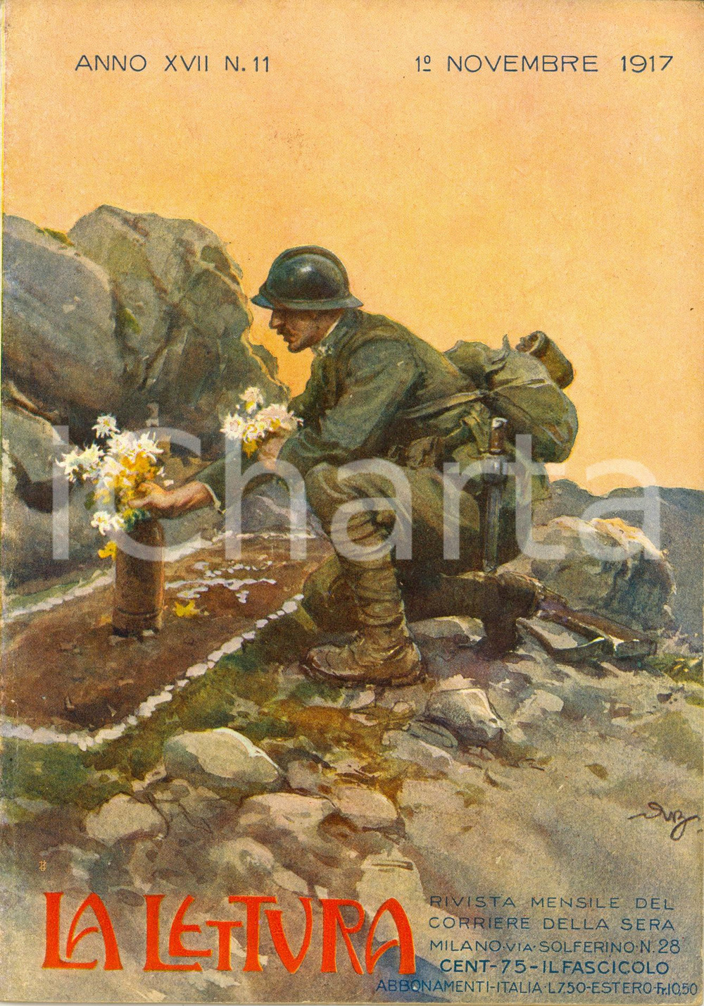 Giornale, rivista storica 1917 LA LETTURA Corpo di spedizione italiano a SALONICCO *Rivista Anno XVII n°11 1