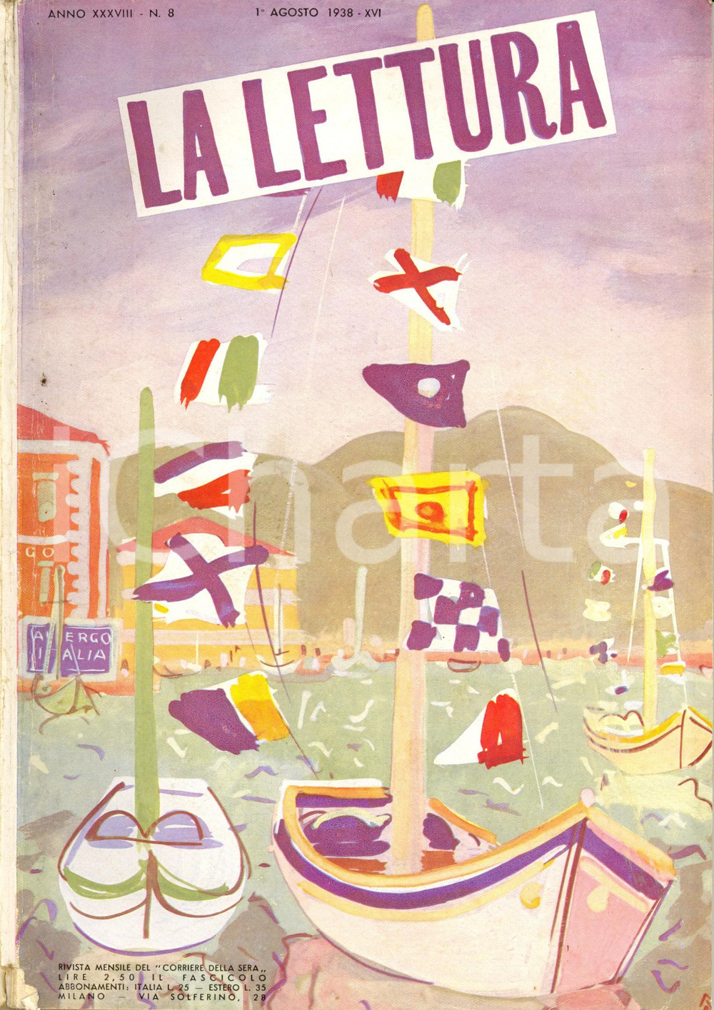 Giornale, rivista storica 1938 LA LETTURA Paul DE KRUIF su Ignac SEMMELWEIS *Rivista Anno XXXVIII n° 8 1