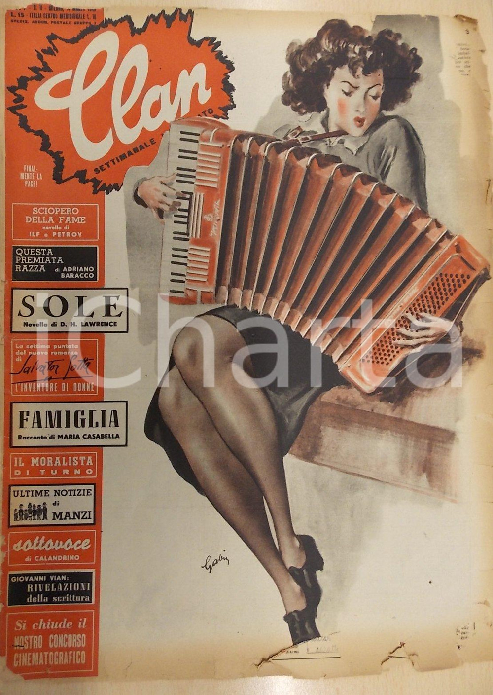 Giornale, rivista storica 1946 CLAN Questa premiata razza *Rivista Anno II n° 11 DANNEGGIATA 1