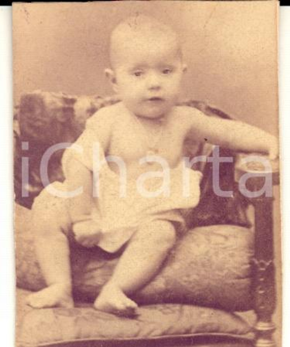 Fotografia d'epoca originale 1900 ca MILANO Carla CODEBO' nei primi mesi di vita *Foto PACCHIONI 4,7x5,7 1