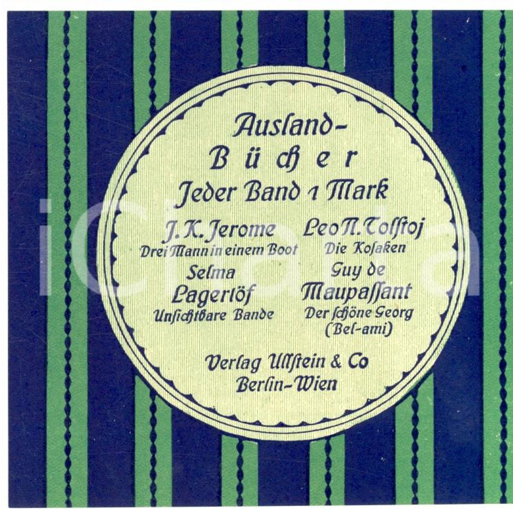 Materiale pubblicitario d’epoca 1930 ca BERLIN - WIEN Casa editrice ULLSTEIN & Co *Biglietto pubblicitario 1