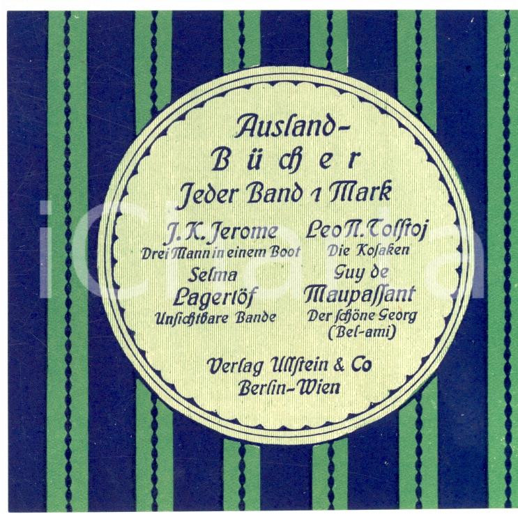 Materiale pubblicitario d’epoca 1930 ca BERLIN  WIEN Casa editrice ULLSTEIN & Co Biglietto pubblicitario 1