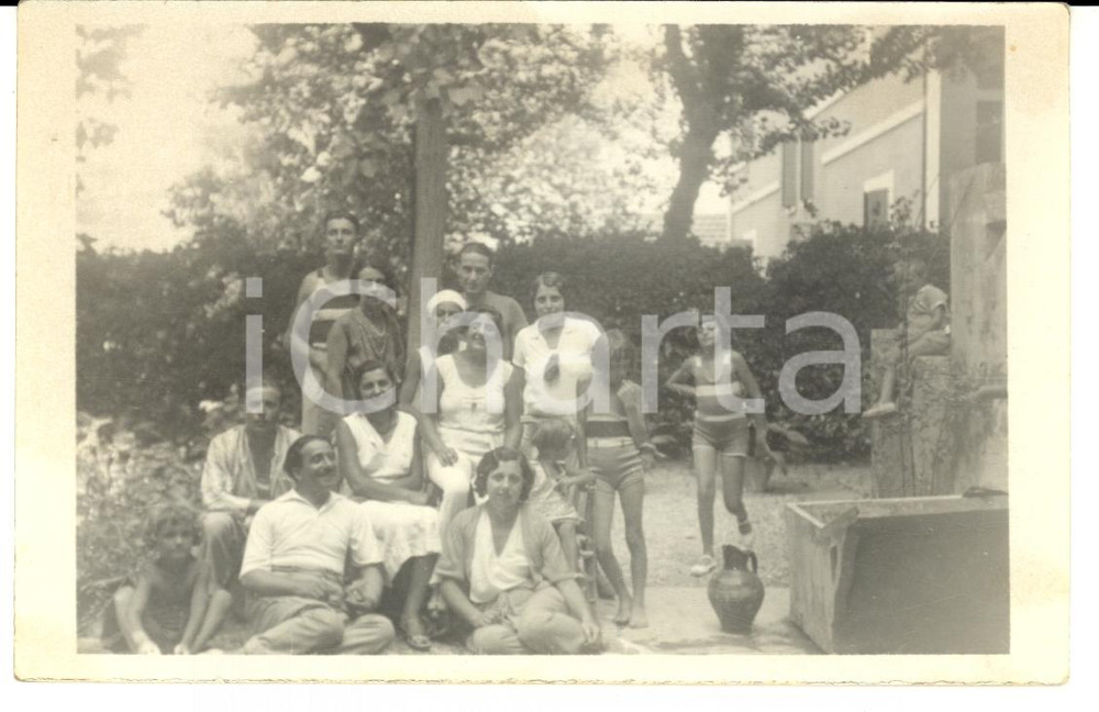Fotografia d epoca originale 1932 LIGURIA ? Famiglia con bambini in vacanza estiva Fotografia VINTAGE 1