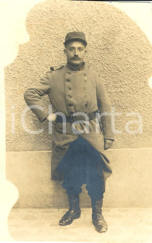 Fotografia d epoca originale 1915 ca WW1 FRANCE Vieux réserviste 19e Regiment Infanterie Territoriale Photo 1