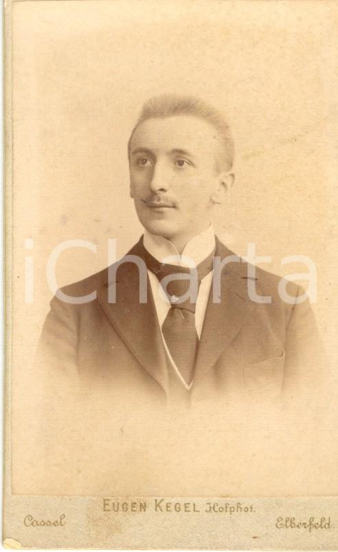 Fotografia d epoca originale 1898 BERLIN Ritratto Rolf WERNER all amico Ottorino MACCOPPI Foto KEGEL 1