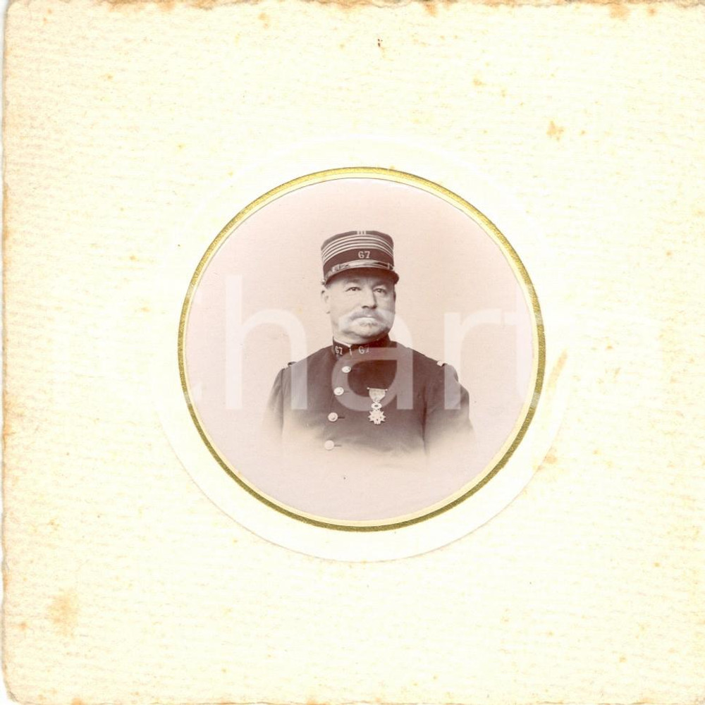 Fotografia d'epoca originale 1915 ca WW1 FRANCE Portrait d'officier 67e Régiment Infanterie *PHOTO 1