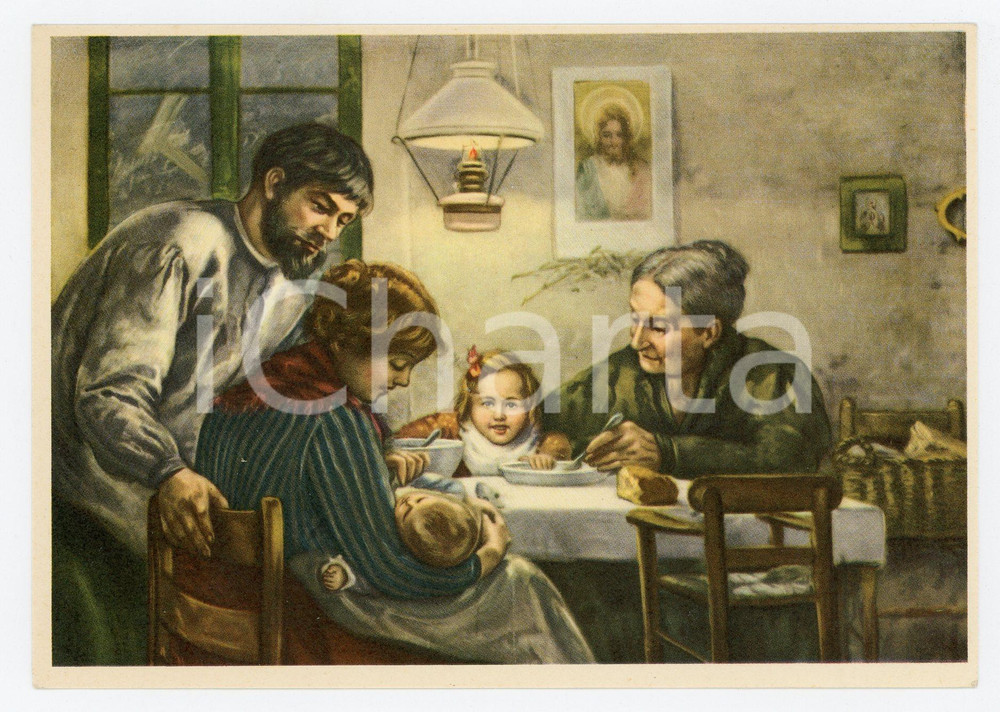 Cartolina originale da collezione 1950 ca ROMA Opera Nazionale Mensa SANT'ANTONIO Cartolina ILLUSTRATA FG NV 1