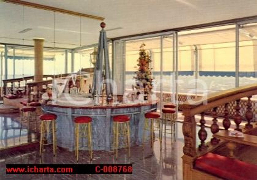 Cartolina originale da collezione 1975 ca GENOVA Il bar della TERRAZZA MARTINI *Cartolina FG NV 1