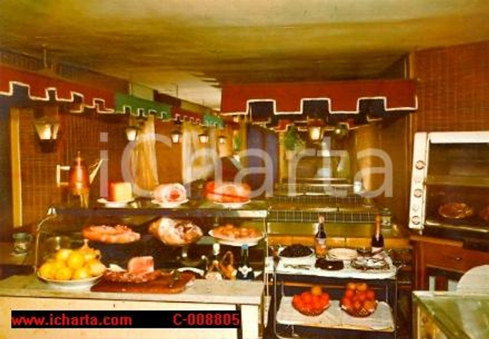 Cartolina originale da collezione 1975 ca VENEZIA Pizzeria trattoria ALLE LANTERNINE con mappa FG NV 1