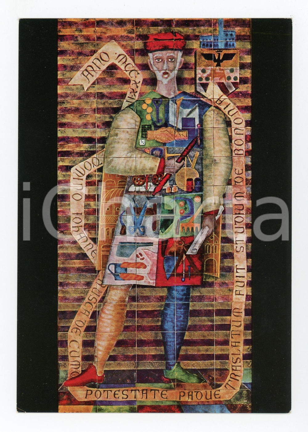 Cartolina originale da collezione 1965 ca PADOVA Podestà Giovanni RUSCA Paolo DE POLI *Cartolina ILLUSTRATA FG NV 1