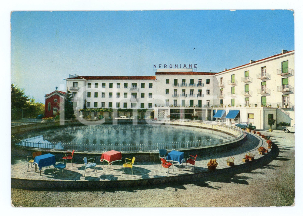 Cartolina originale da collezione 1962 MONTEGROTTO TERME PD Terme NERONIANE e piscina Cartolina postale FG VG 1