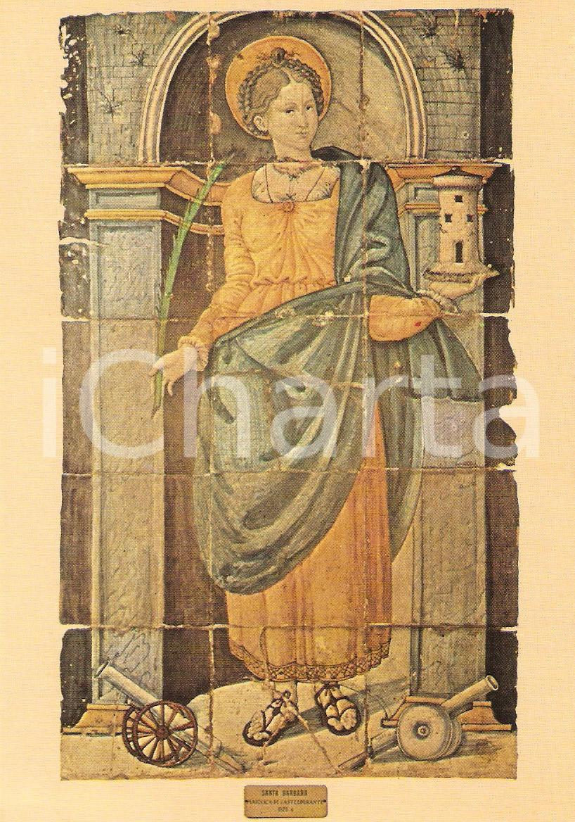 Cartolina originale da collezione 1982 XVIII Raduno Nazionale ARTIGLIERI Effigie di Santa Barbara Cartolina 1 1