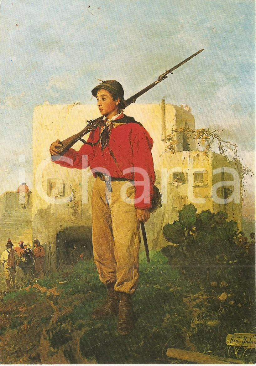 Cartolina originale da collezione 1975 SENTINELLA GARIBALDINA di Gerolamo Induno Garibaldian Studies Cartolina FG 1