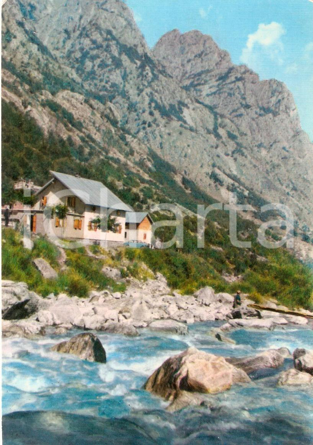 Cartolina originale da collezione 1970 ca SAN GIACOMO DI ENTRACQUE (CN) Albergo Baita Gelas *Cartolina FG NV 1