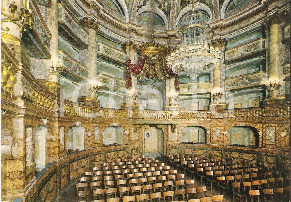 Cartolina originale da collezione 1969 REGGIA DI CASERTA Appartamento '700 - Teatro di Corte *Cartolina FG VG 1