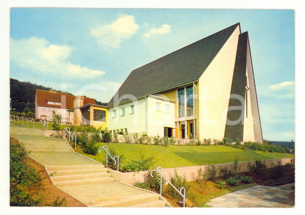 Cartolina originale da collezione 1968 BAD SALZDETFURTH (DEUTSCHLAND) Katholische Kirche *Cartolina postale FG VG 1