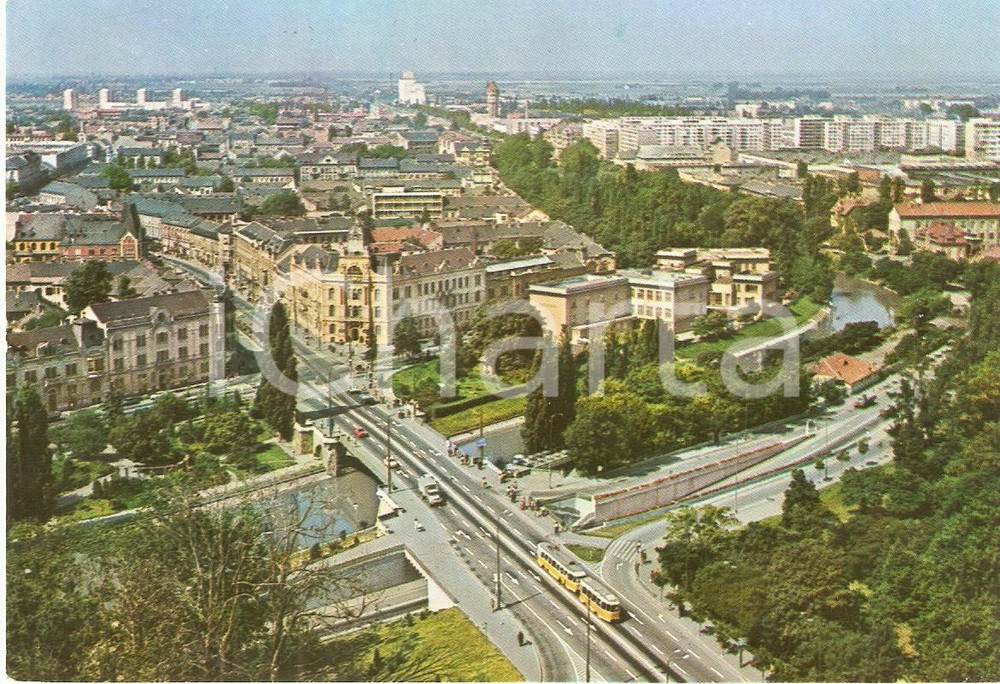 Cartolina originale da collezione 1975 ca TIMISOARA ROMANIA Veduta aerea della città Cartolina FG NV 1