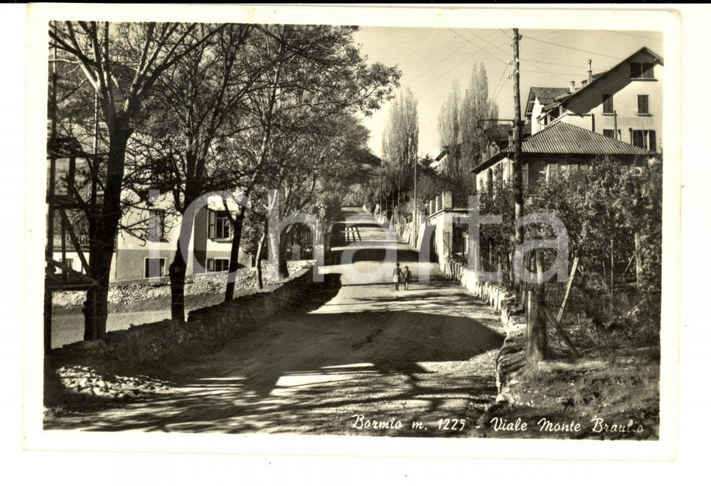Cartolina originale da collezione 1962 BORMIO SO Viale MONTE BRAULIO Cartolina postale ANIMATA FG VG 1