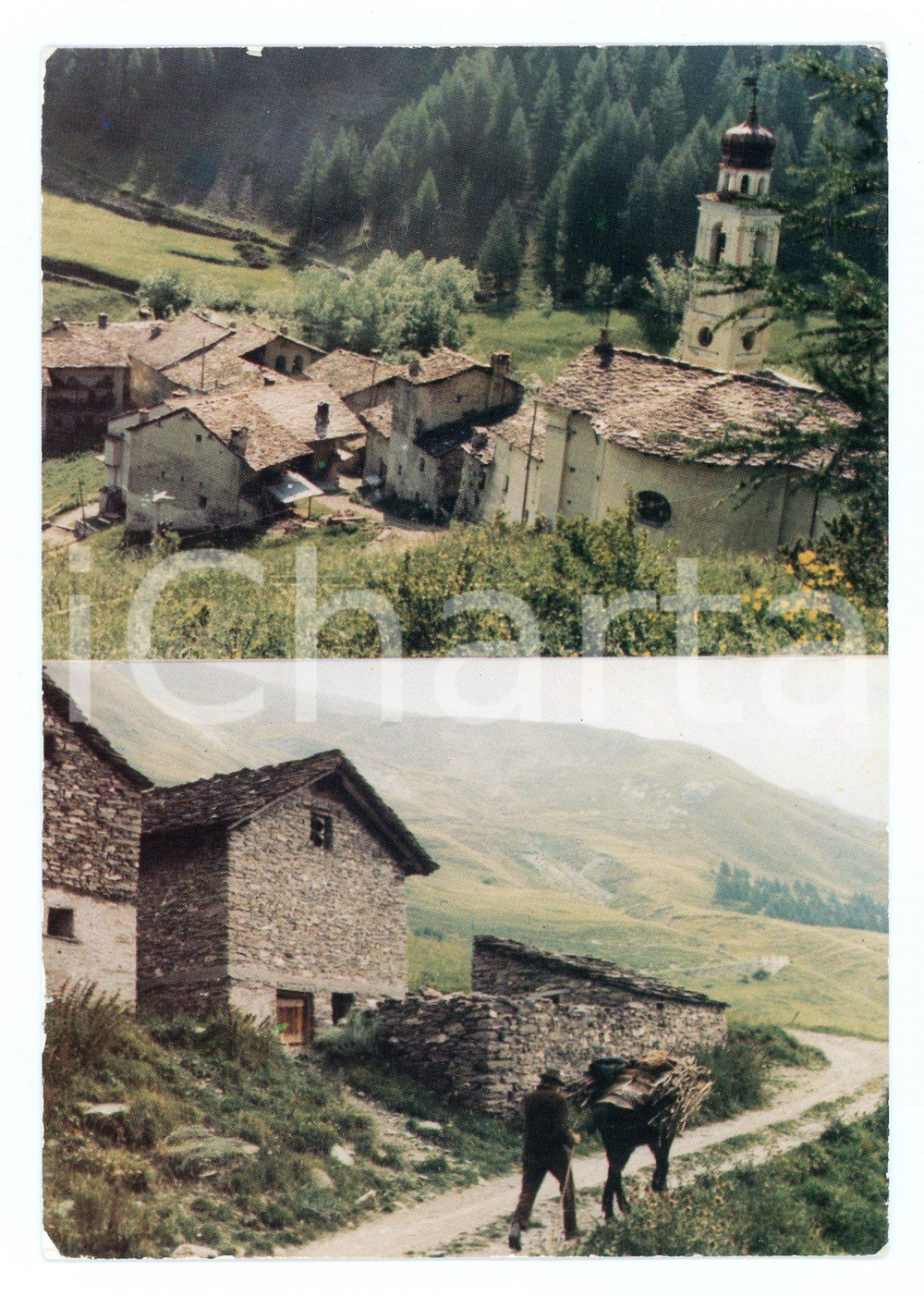 Cartolina originale da collezione 1970 ca ACCEGLIO (CN) Villaggio abbandonato a CHIALVETTA *Cartolina postale FG 1