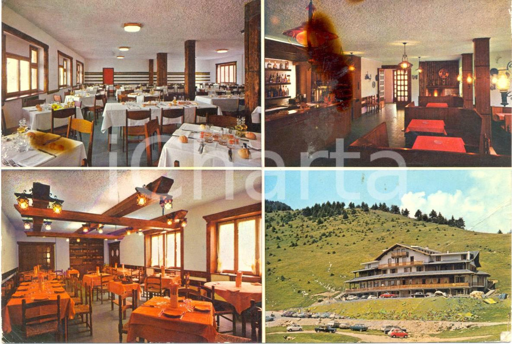 Cartolina originale da collezione 1973 COLLE VARENO (BG) Hotel VARENO su strada Monte PORA *Cartolina DANNEGGIATA 1