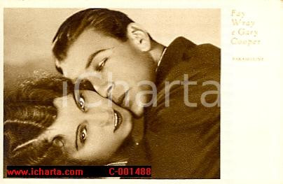 Cartolina originale da collezione 1940 FAY WRAY e GARY COOPER Cartolina PARAMOUNT FP NV 1