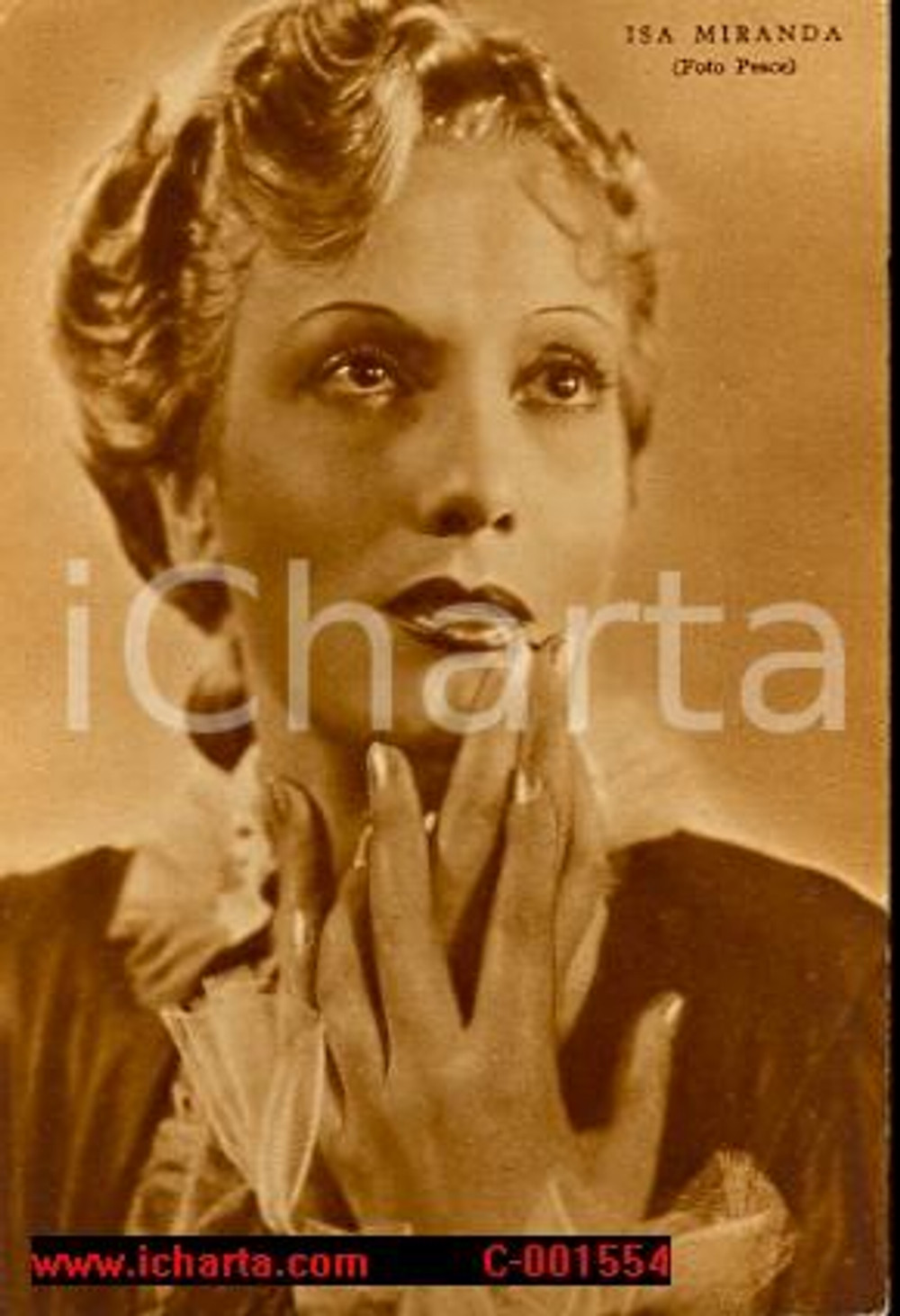 Cartolina originale da collezione 1938 ISA MIRANDA Fotocartolina Rizzoli FG 1