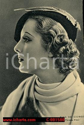 Cartolina originale da collezione 1938 Ritratto ELSA DE GIORGI Cartolina RIZZOLI FG NV 1