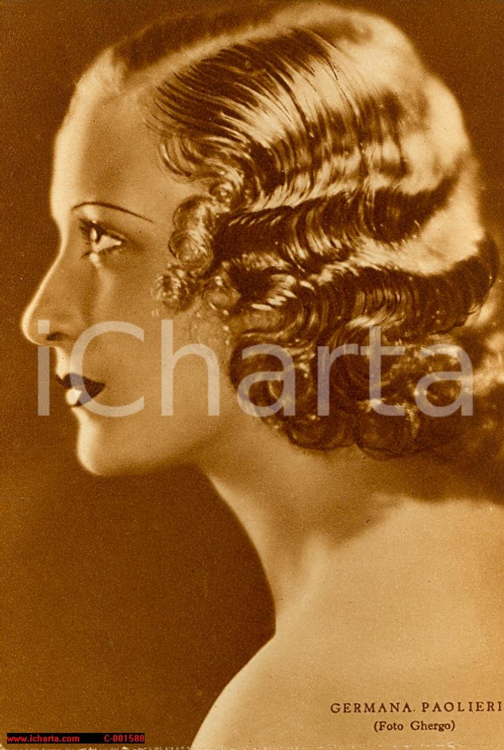 Cartolina originale da collezione 1938 GERMANA PAOLIERI Cartolina RIZZOLI Foto GHERGO FG 1