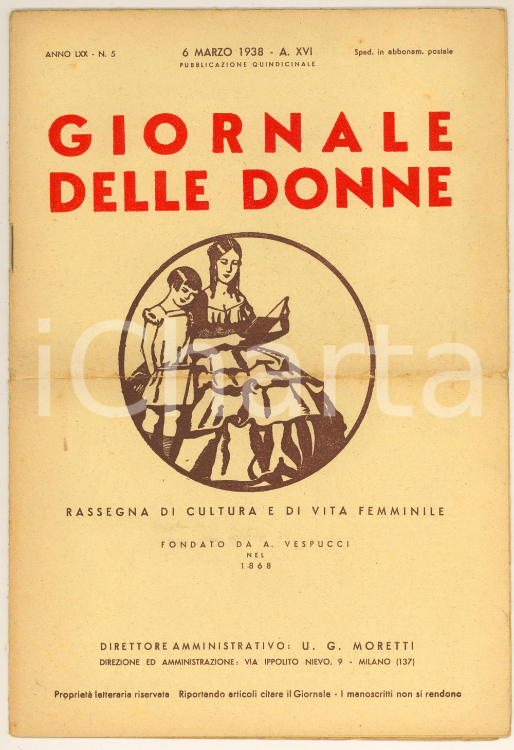 Giornale, rivista storica 1938 IL GIORNALE DELLE DONNE  Mostra Augustea della Romanità  nÂ° 5 1