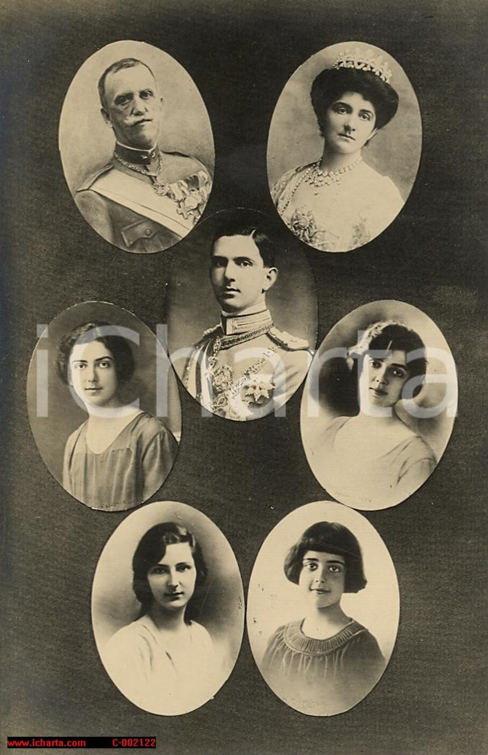 Cartolina originale da collezione 1930 RITRATTI SAVOIA La Famiglia Reale - Cartolina FP NV 1