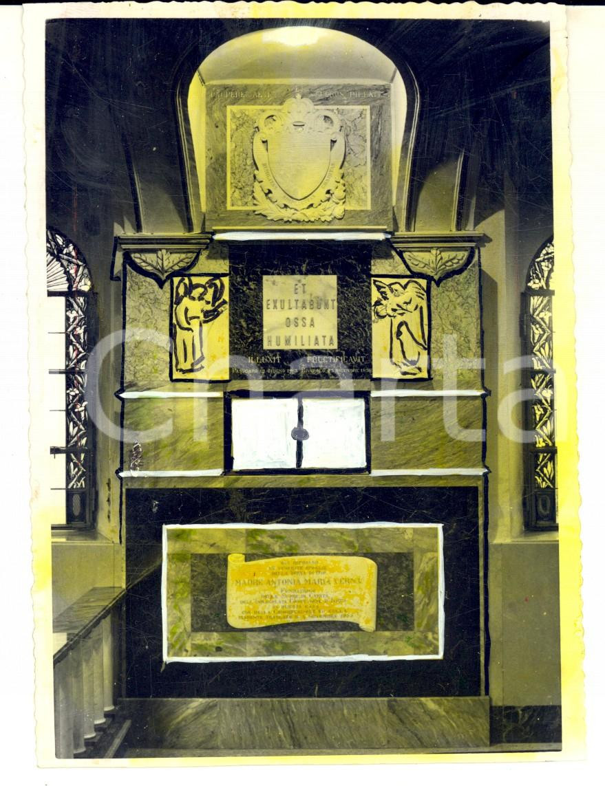 Stampa, bozzetto originale 1950 ca RIVAROLO Tomba madre Antonia Maria VERNA Bozzetto COLORATO A MANO 1