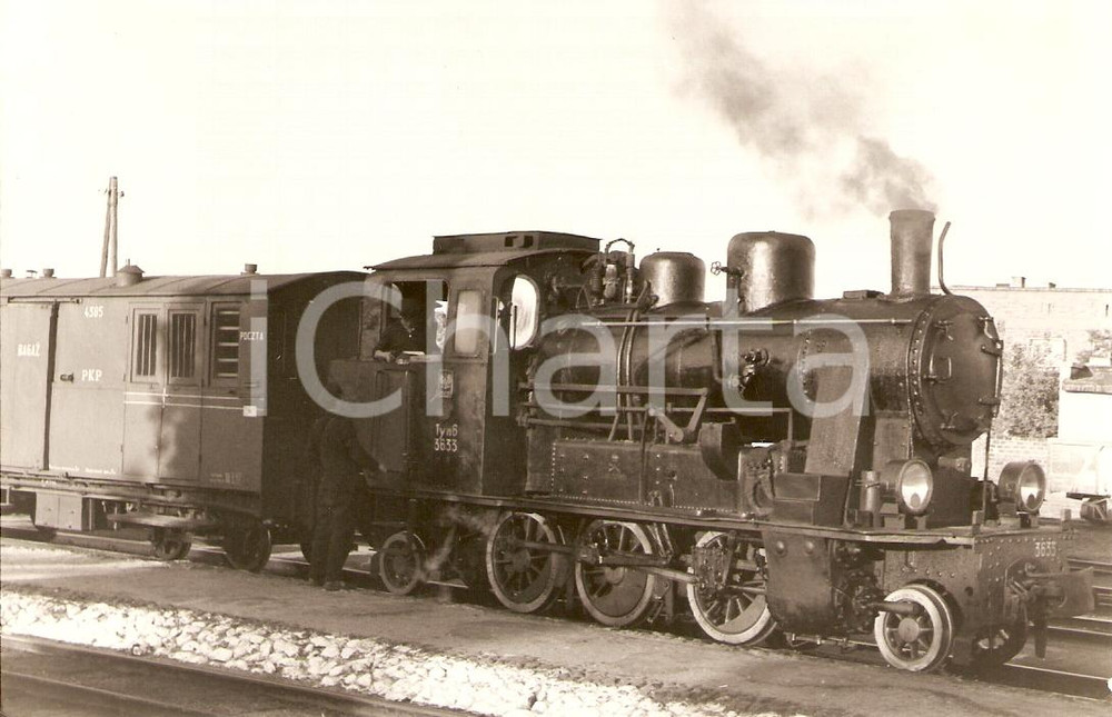 Cartolina originale da collezione 1970 ca WARSZAWA (POLONIA) Locomotiva PKP Tyn 6-3633 rws GRIEBL *Cartolina FP NV 1