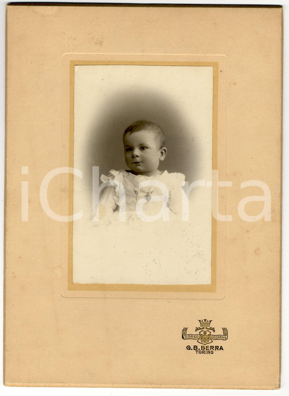 Fotografia d'epoca originale 1890 TORINO Livio Gabriele ASINARI DI SAN MARZANO bambino - Foto G. BERRA 1