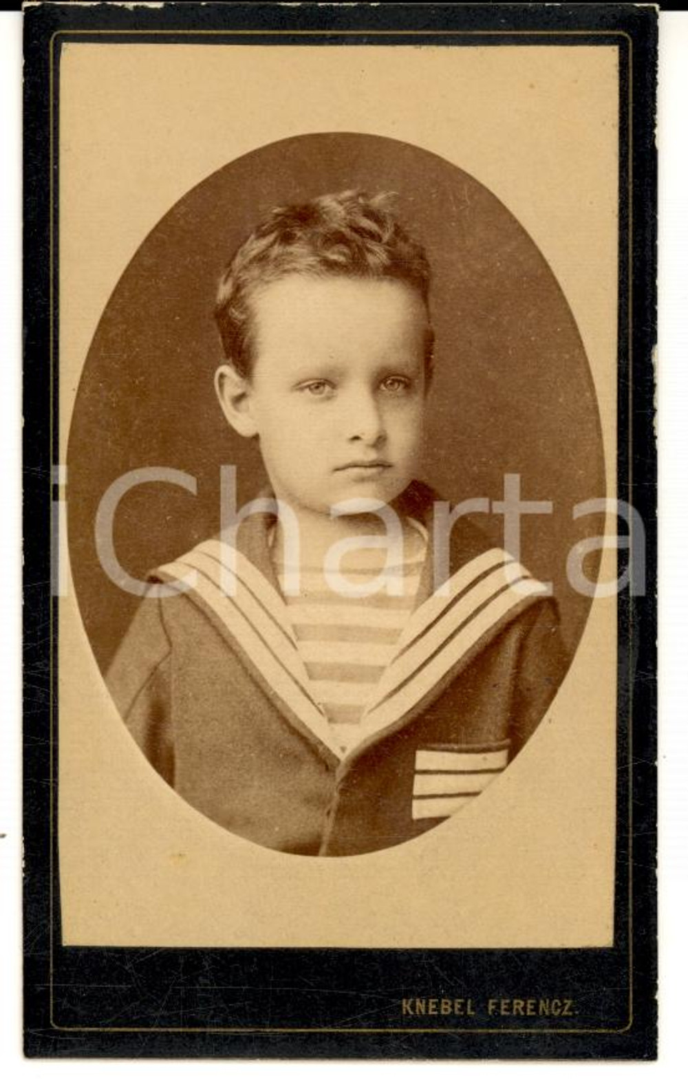 Fotografia d epoca originale 1880 ca SZOMBATHELY Ungheria Britannio ASINARI DI SAN MARZANO bambino Foto 1