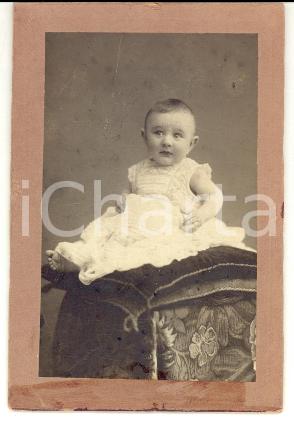 Fotografia d epoca originale 1900 ca TORINO Ritratto Vittoria GRISI RODOLI DELLA PIE  bambina Foto RARA 1