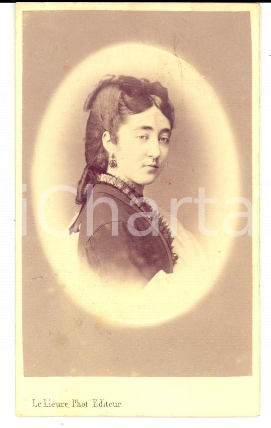 Fotografia d epoca originale 1870 ca TORINO Ritratto Giuseppina ROCHSTOL ANTONIELLI D OULX Foto LE LIEURE 1