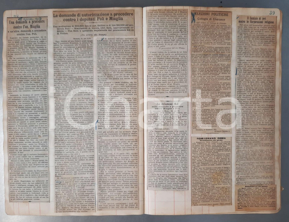 Documento originale, autentico 1901-1916 SAN BENIGNO CANAVESE (TO) Rassegna stampa curiositÃ  piemontesi *RARO 1