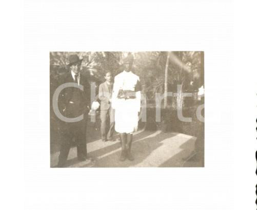 Fotografia d epoca originale 1937 ROMA Militare indigeno delle Truppe Coloniali Italiane Foto 6,5 x 5 cm 1