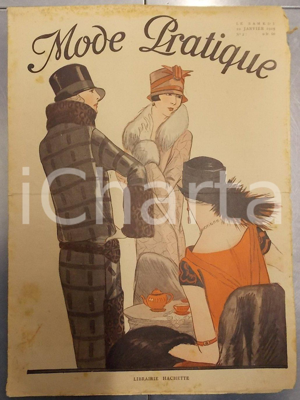 Giornale, rivista storica Janvier 1925 PARIS MODE PRATIQUE Journal femme et maison n°2 Modelli di blouse 1