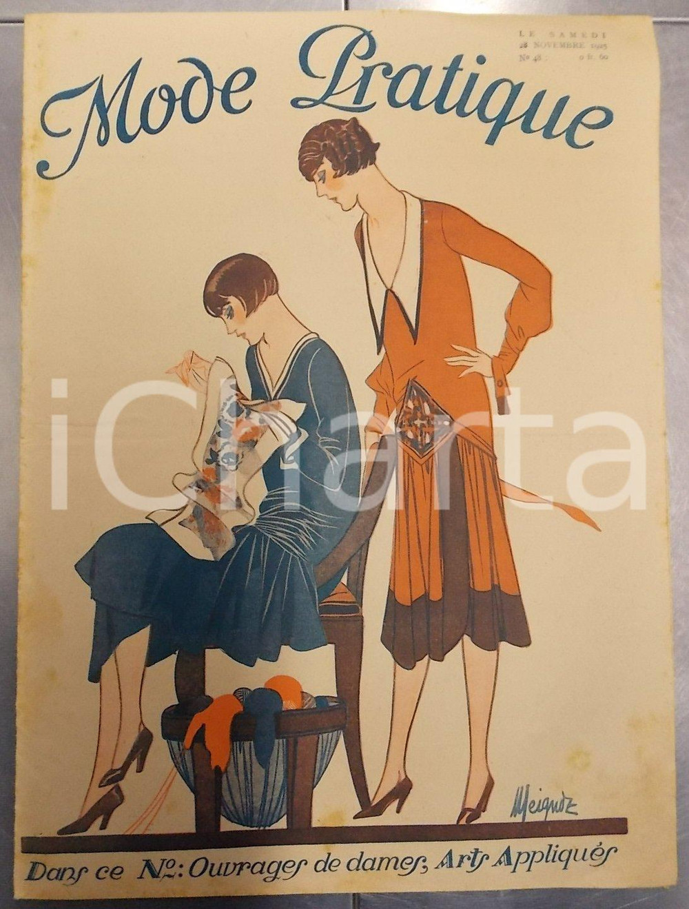 Giornale, rivista storica Novembre 1925 PARIS MODE PRATIQUE Journal femme et maison n°48 Lavori femminili 1